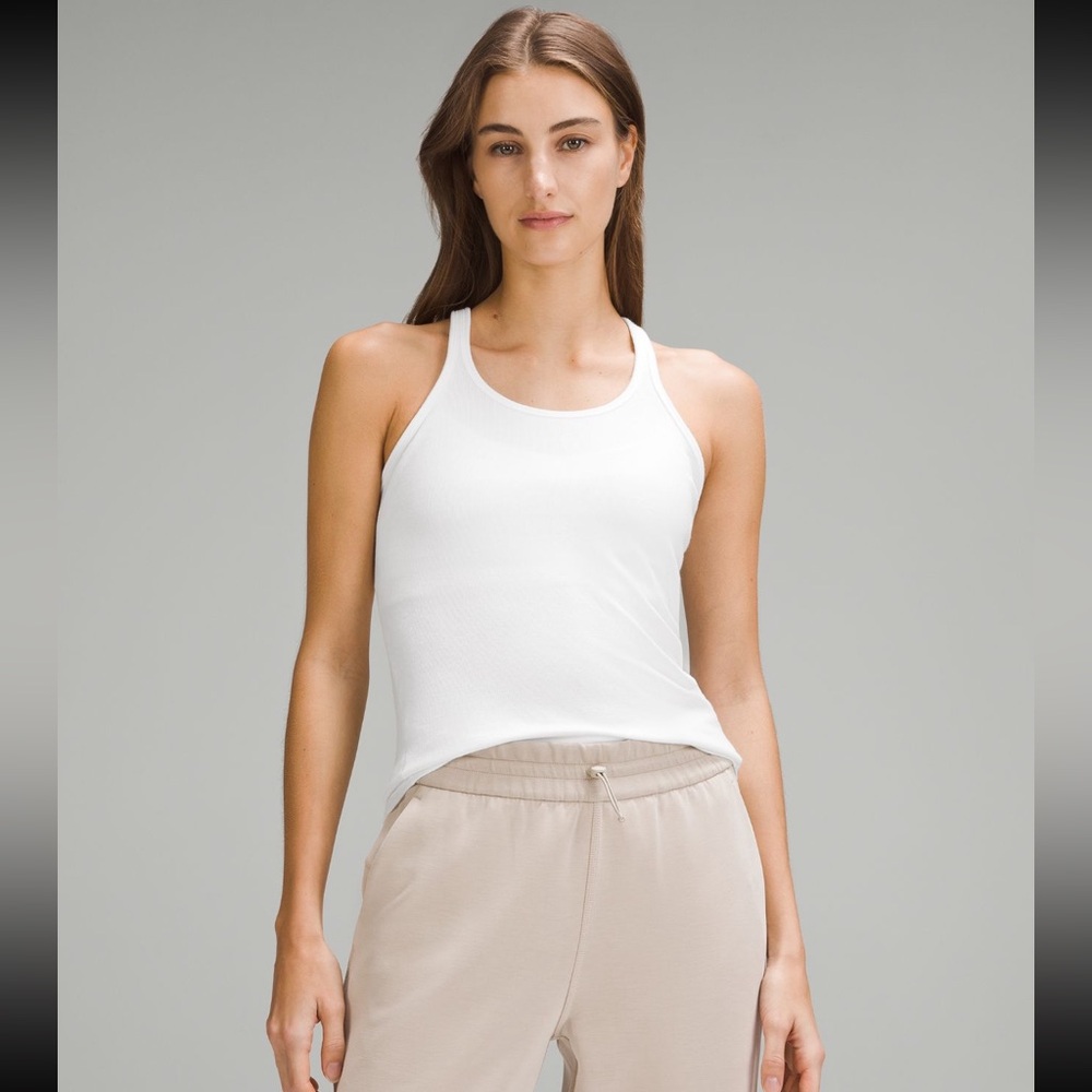 Lululemon Hold Tight Thin Strap Racerback Tank White Size 4 NWT